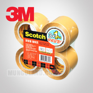 3M 스카치 미니 포장용 테이프 갈색 3+1(132)